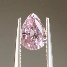 1.02CT PEAR MADAGASCAR SAPPHIRE, PINK PEACH, 7.20X5.26X3.45MM, UNHEATED