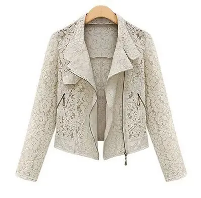 Autumn Lace Biker Jacket: High-Quality