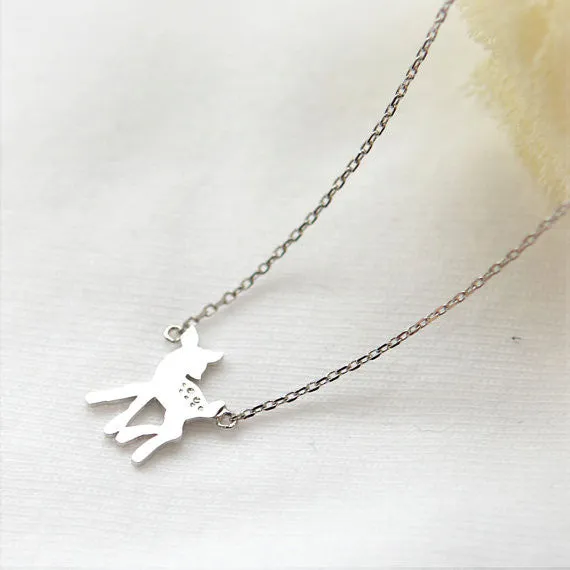 Bambi Baby Deer Necklace