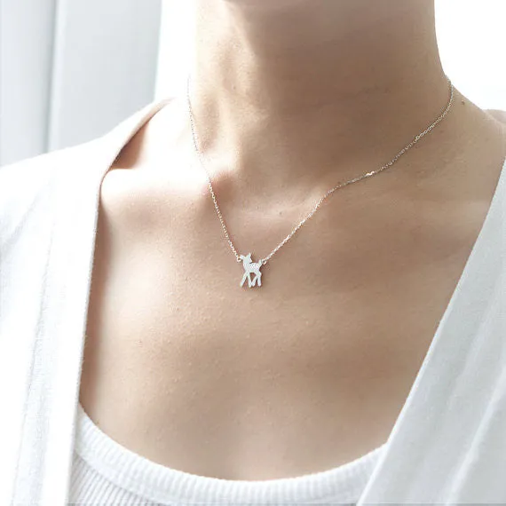 Bambi Baby Deer Necklace