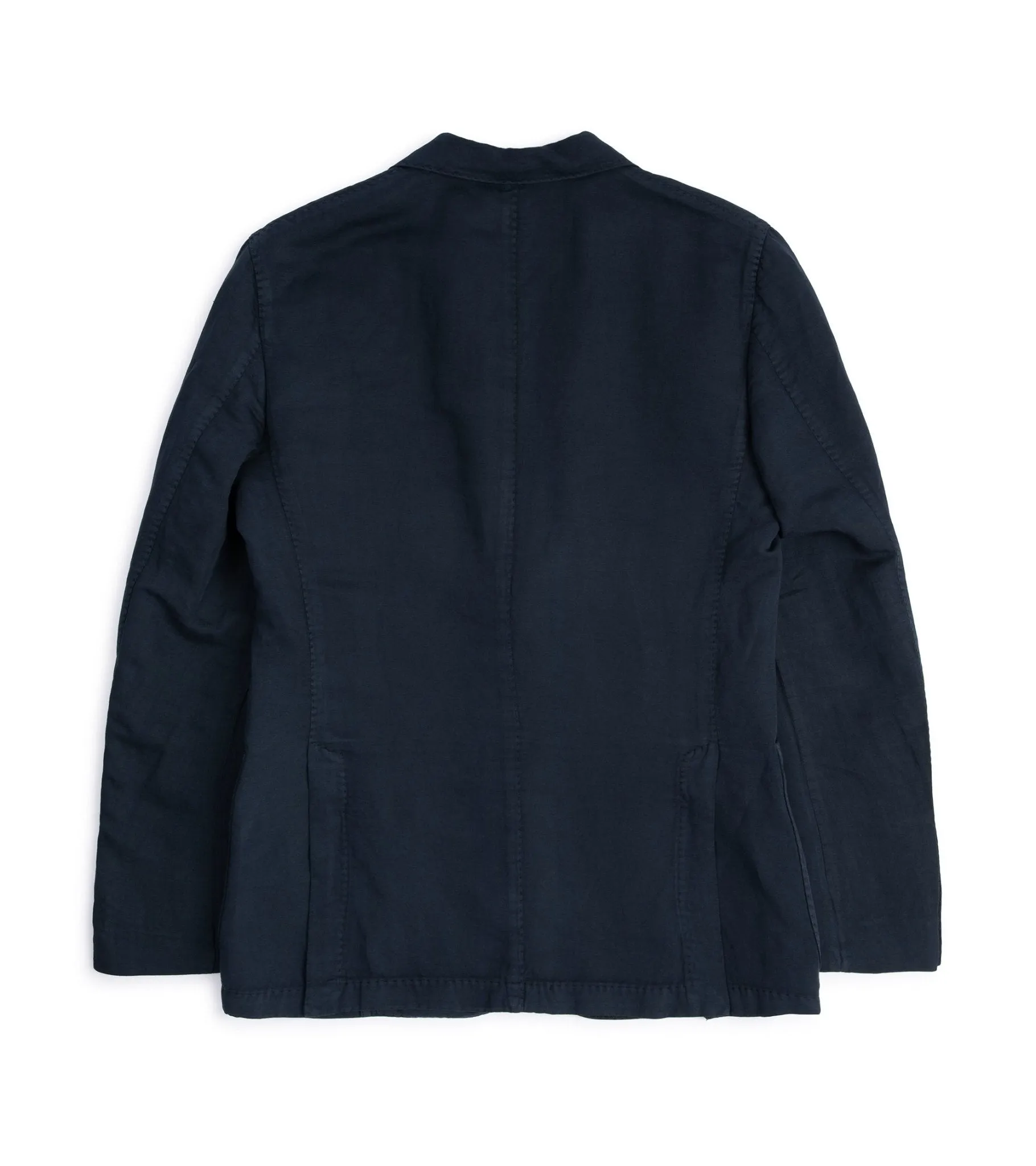 Boglioli Garment Dyed Cotton Linen K Jacket: Navy