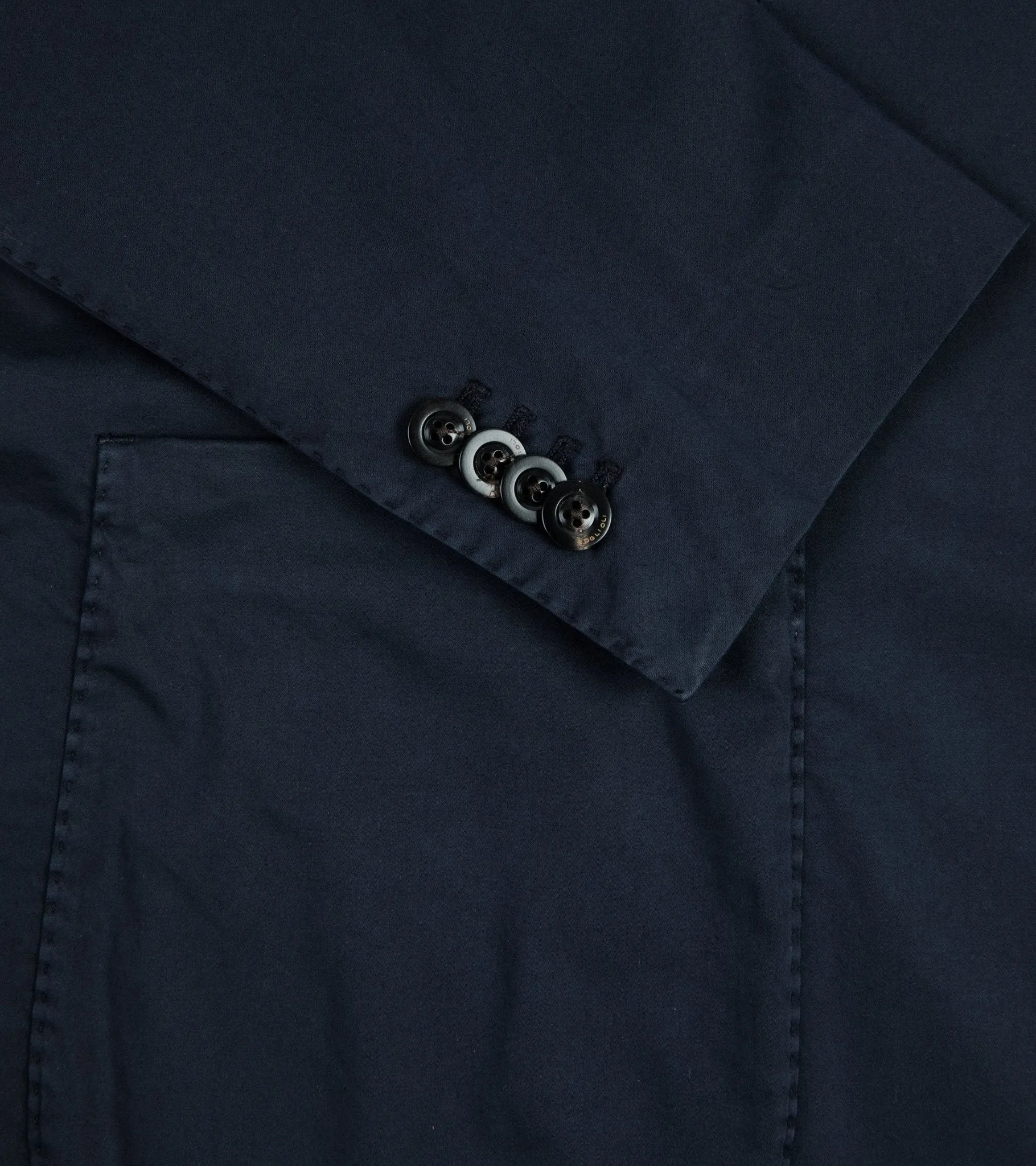 Boglioli Garment Dyed Cotton Linen K Jacket: Navy