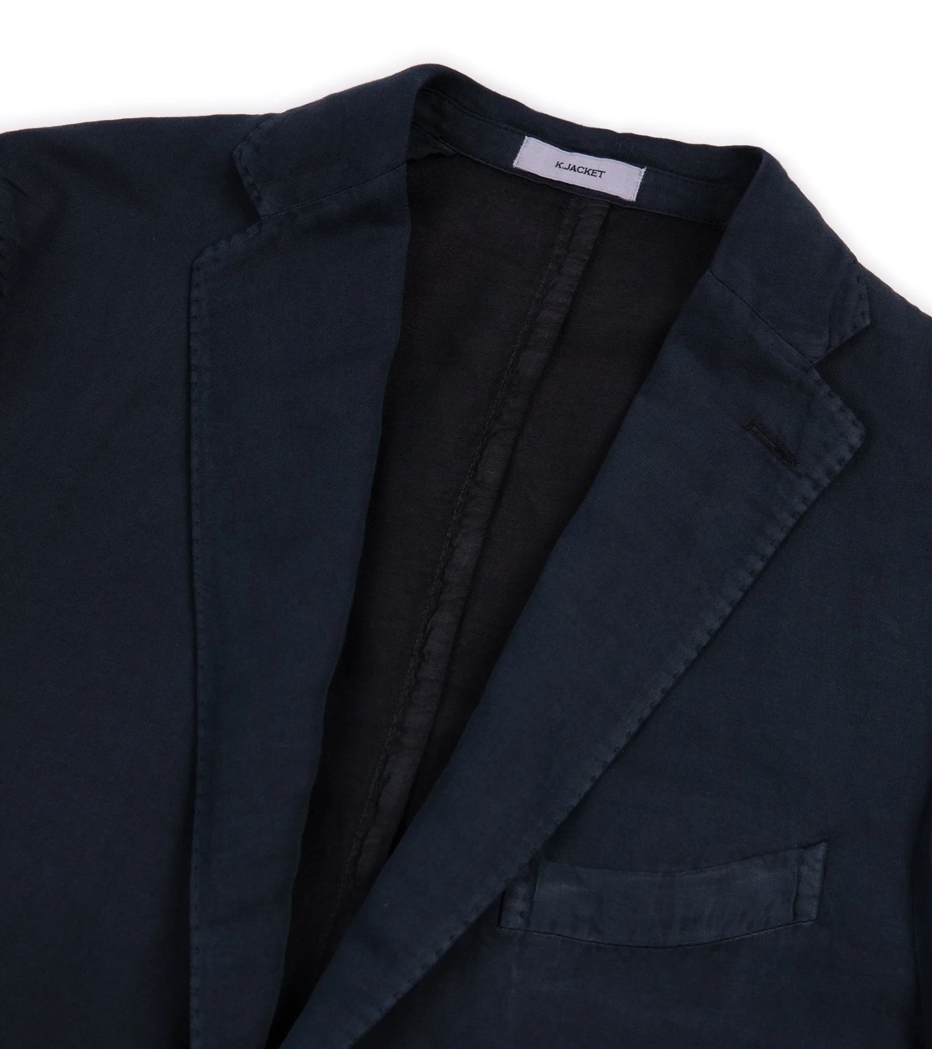 Boglioli Garment Dyed Cotton Linen K Jacket: Navy