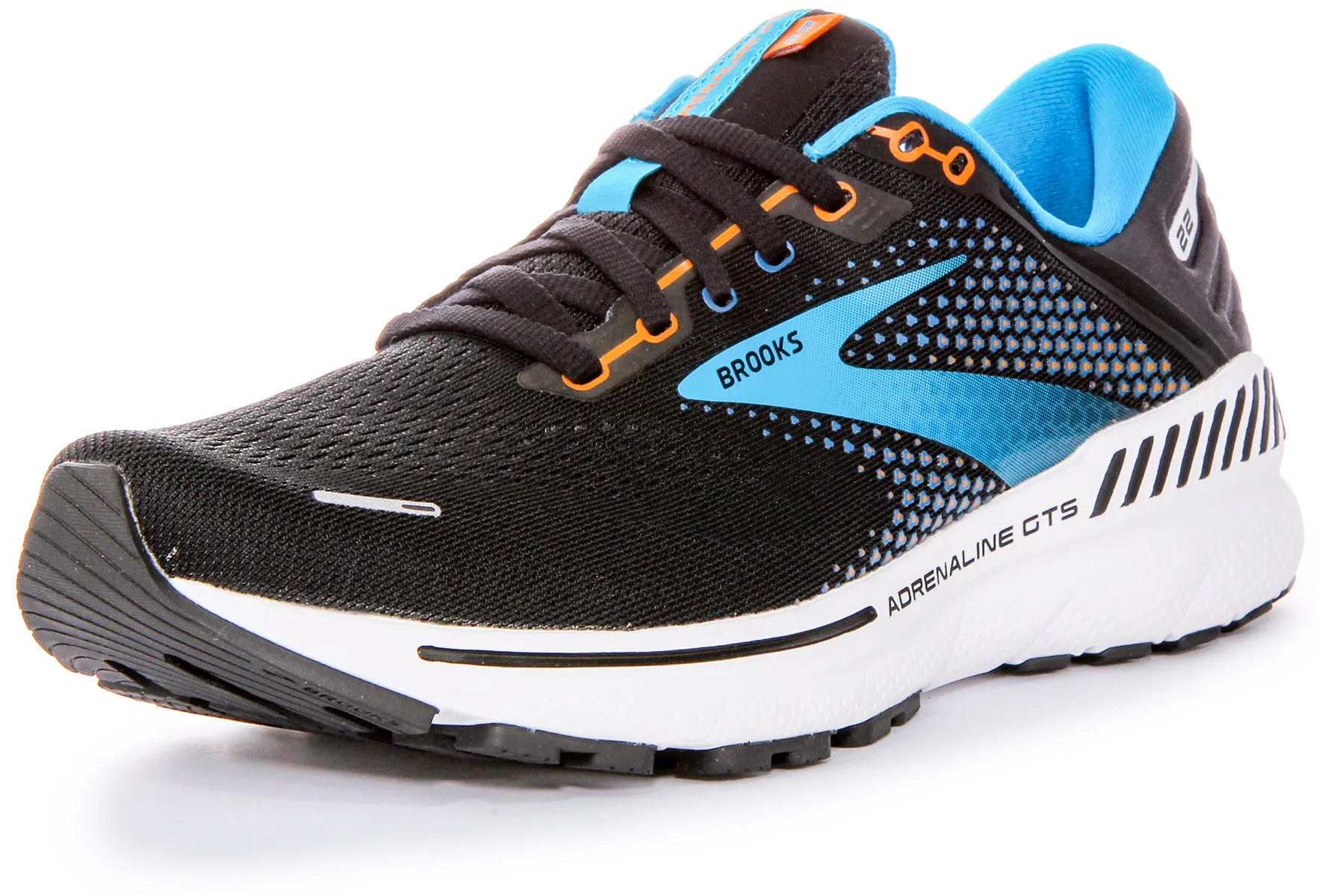 Brooks Adrenaline GTS In Black Blue For Men