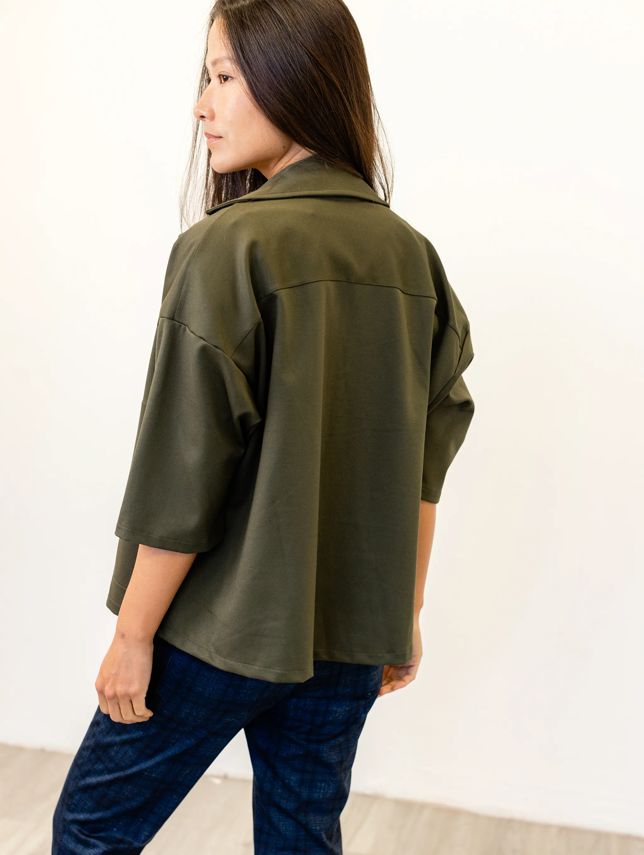 Bryce Jacket - Olive Twill Ponte