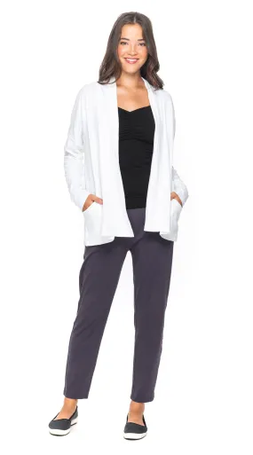 Camille Cardigan - white - organic cotton