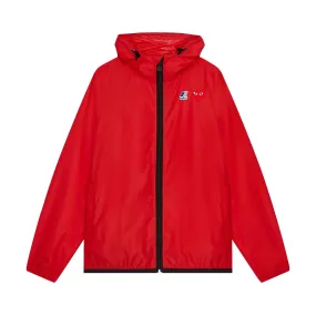 CDG PLAY KWAY HOODED JACKET RED