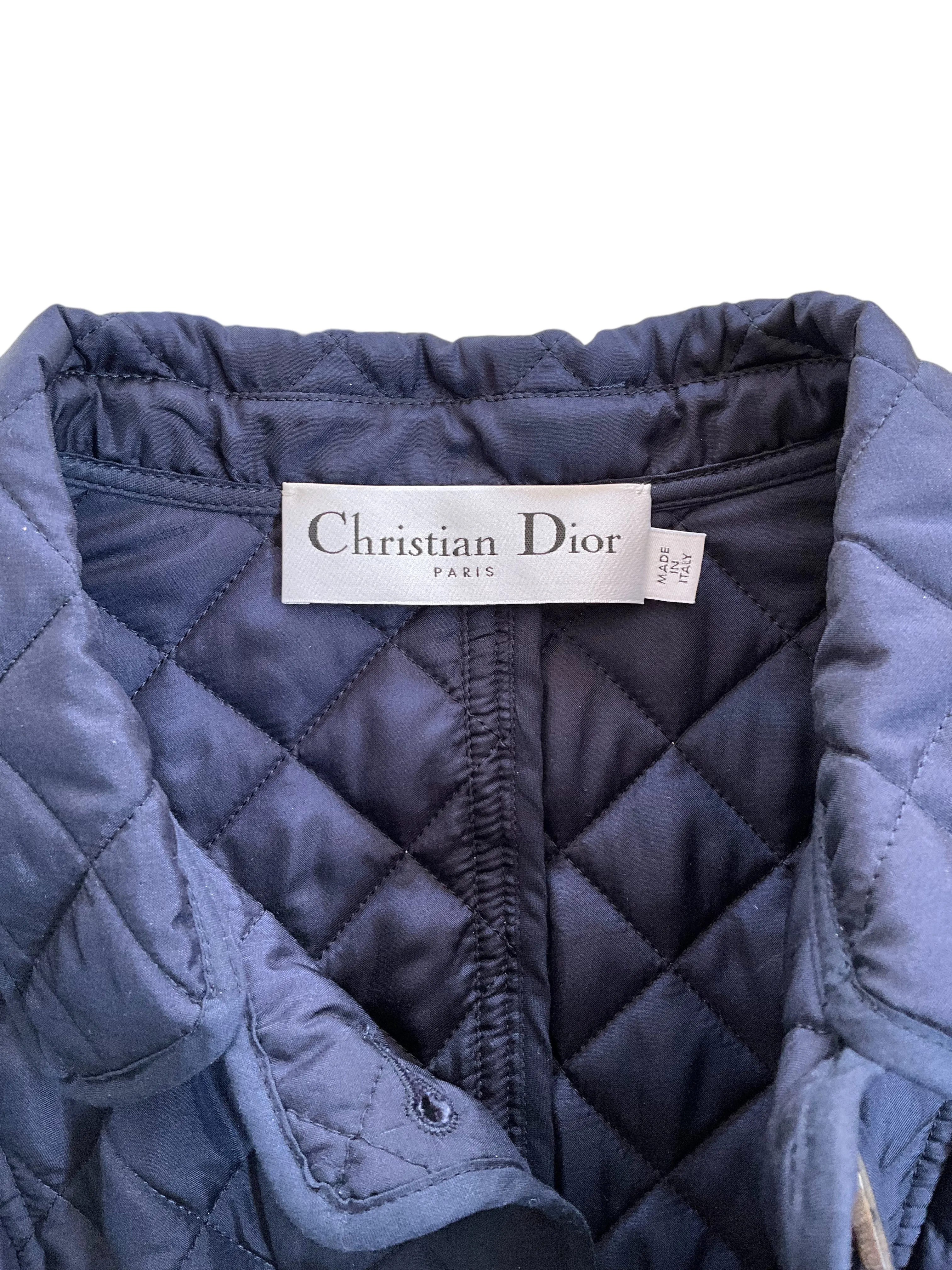 Christian Dior Navy Quilted Jacket Size M