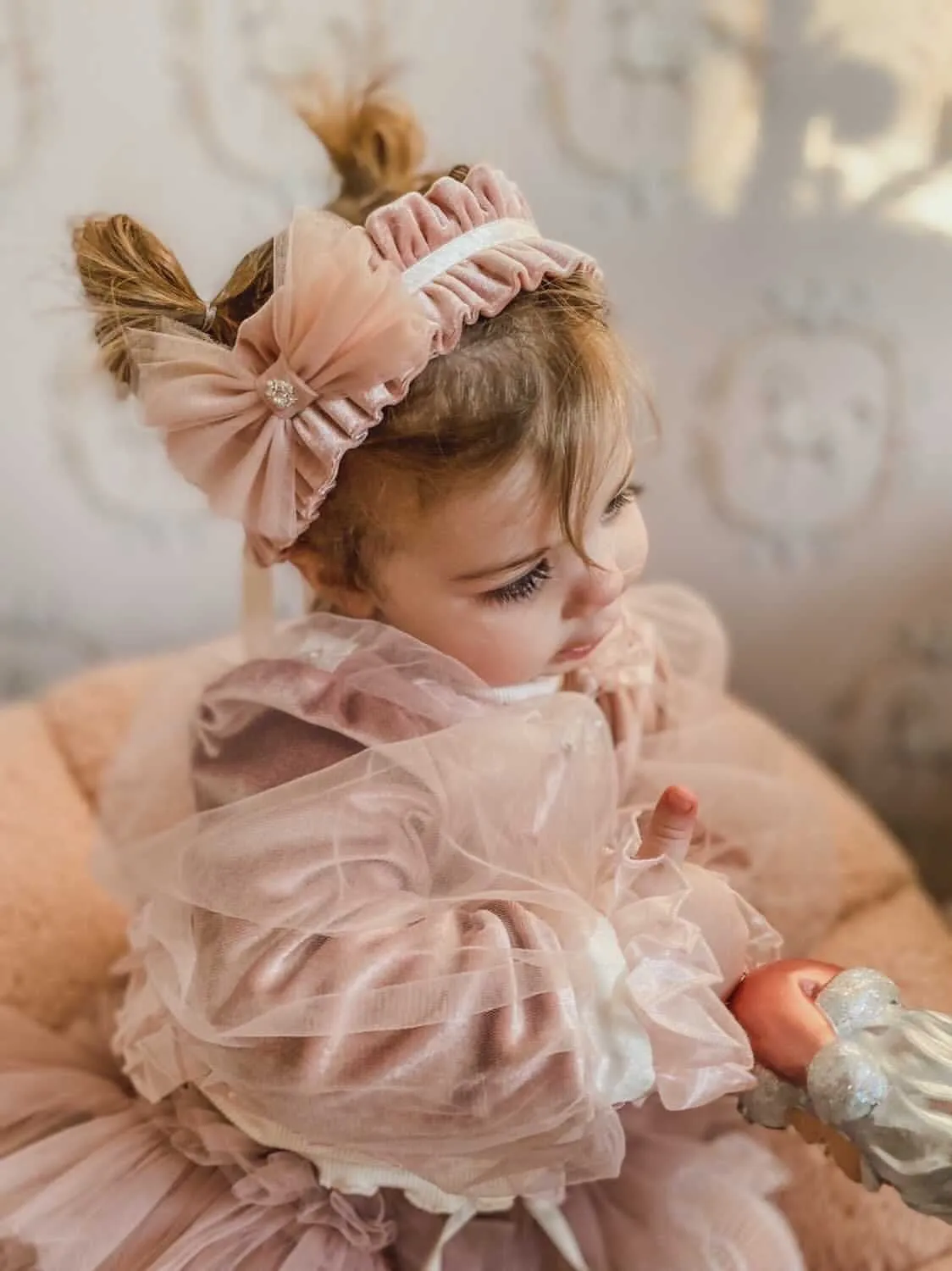 Clara Pink Velour Jacket and Bloomers Set