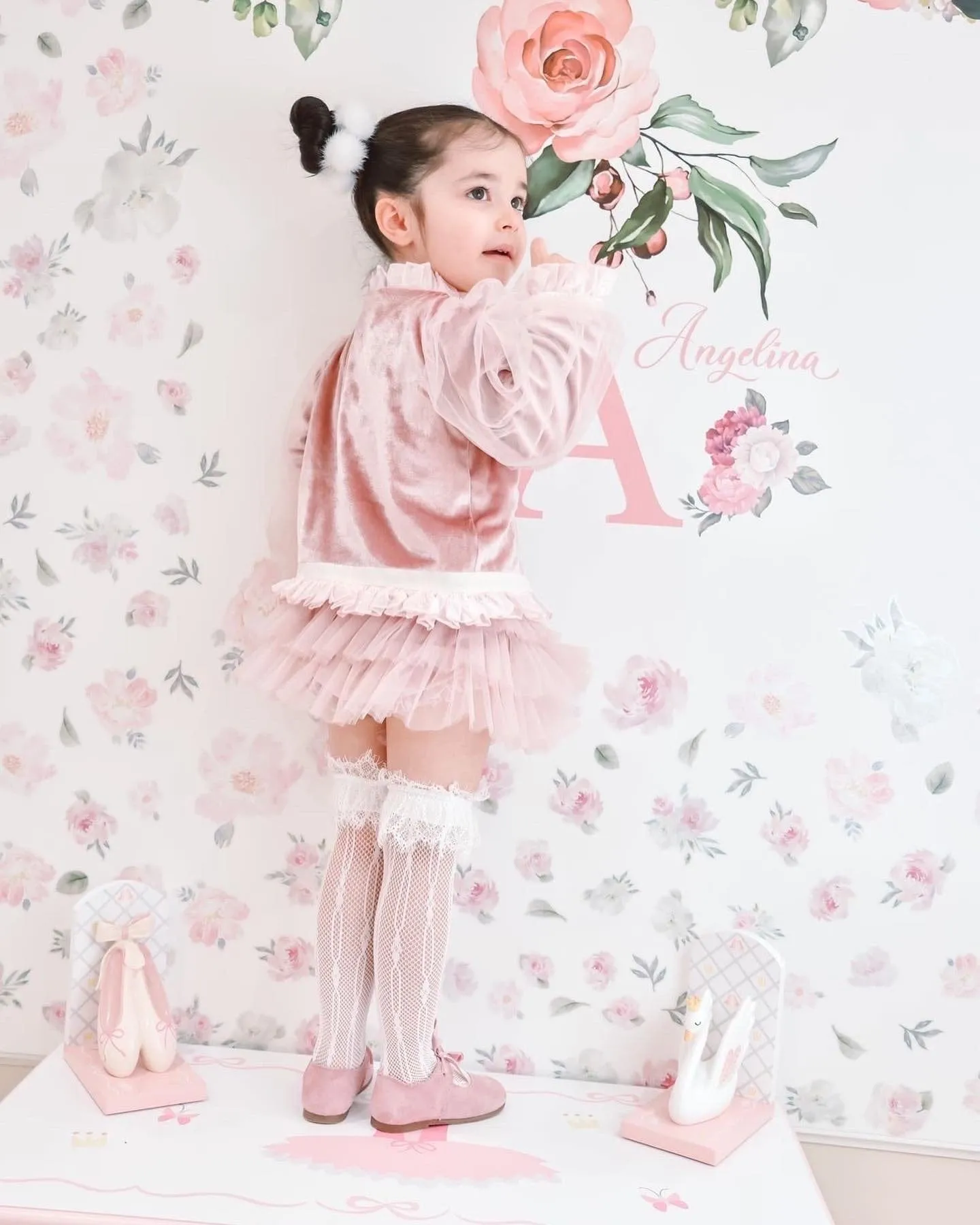 Clara Pink Velour Jacket and Bloomers Set