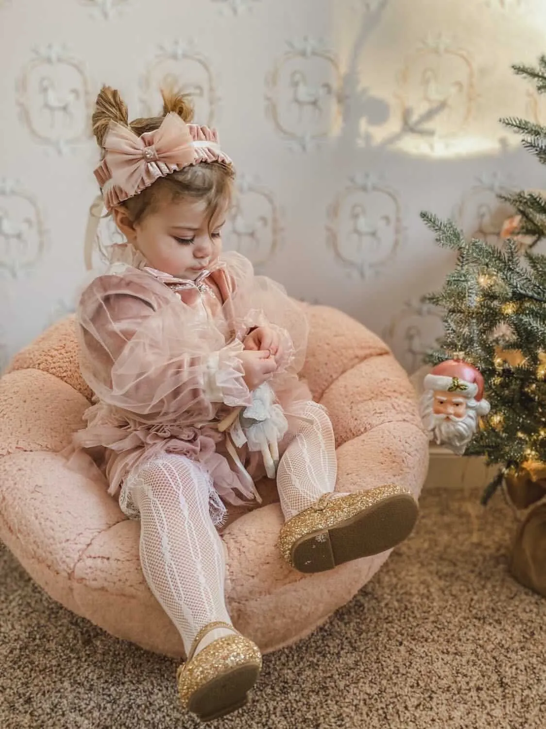 Clara Pink Velour Jacket and Bloomers Set