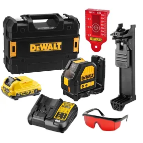 Dewalt DCE088D1R-GB 12V XR Cross Line Red Laser With 1 x 2.0Ah Battery, Charger & Case