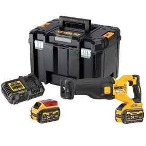 DeWalt DCS389T2-GB 54V XR FlexVolt Brushless Reciprocating Saw with 2 x 6.0Ah Batteries & Charger