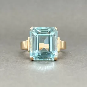 Estate 14K R Gold 8.99ct Aquamarine Cocktail Ring