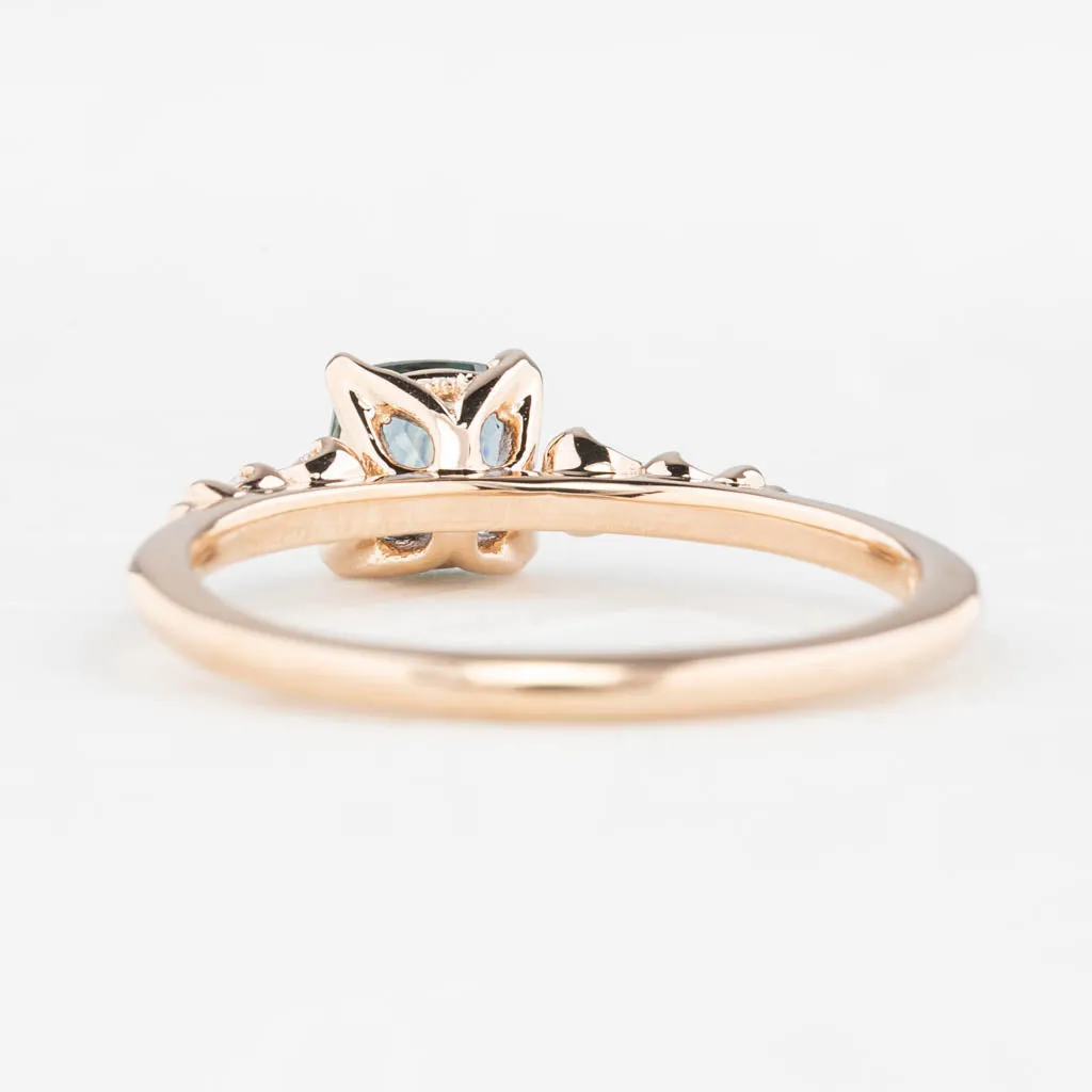 Estel Luxe Ring 0.77ct Light Blue Montana Sapphire, 14k Rose Gold (One of a kind)