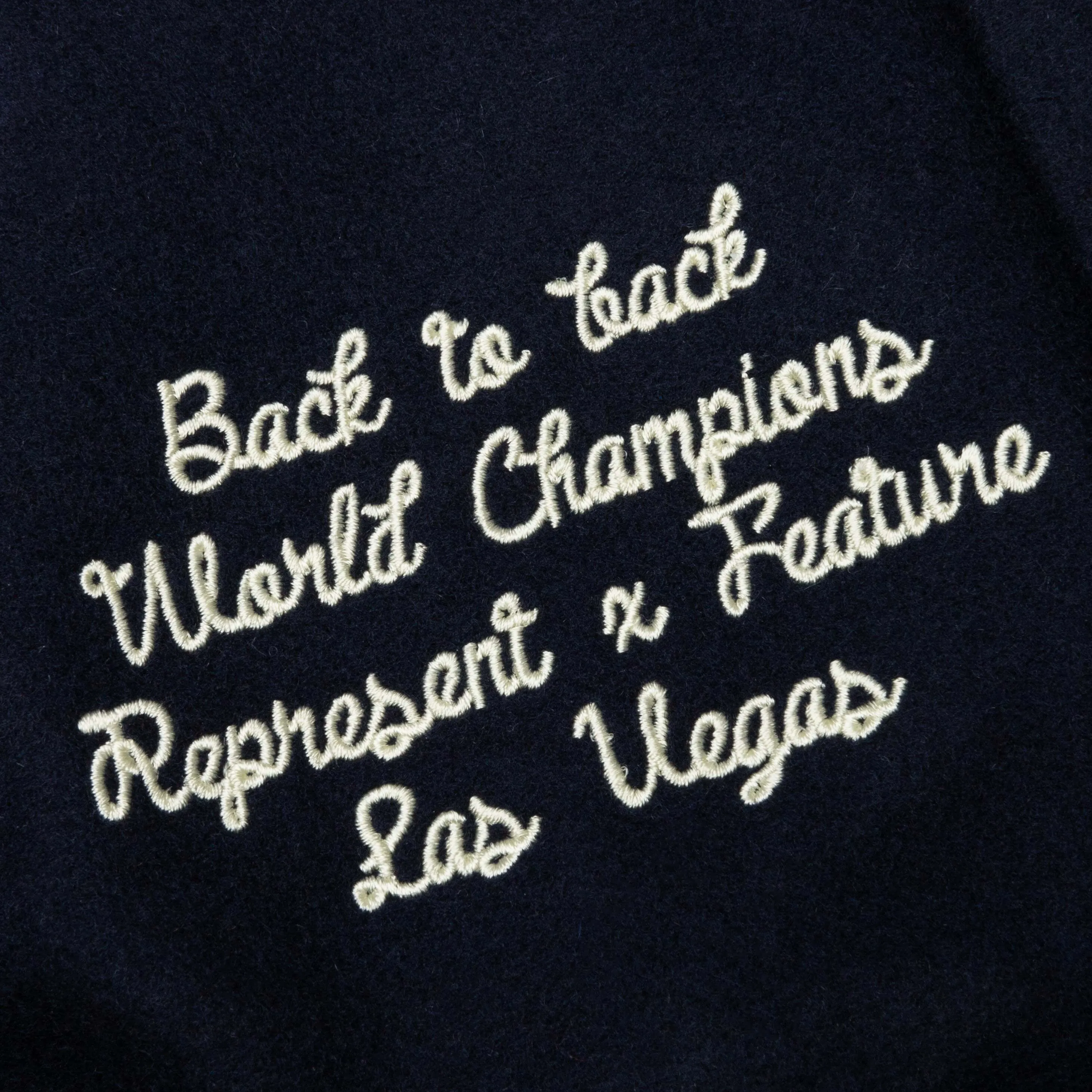 Feature x Represent Champions Varsity Jacket - Midnight Navy