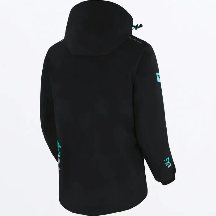 FXR Women's Edge Jacket Black/Seafoam-Mint Fade