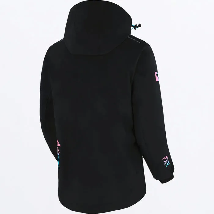 FXR Women's Edge Jacket Black/Sky Blue-E Pink Fade