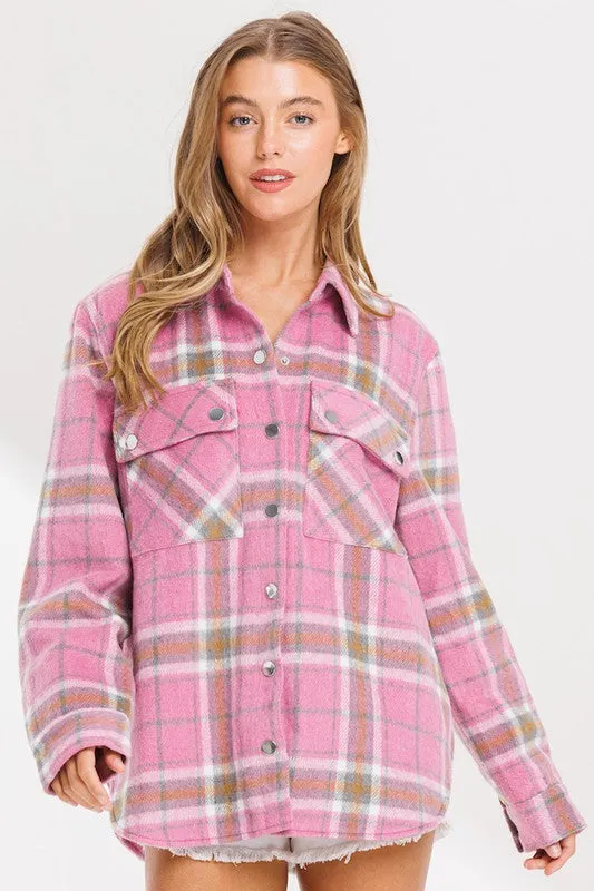 Gina Oversized Flannel Jacket