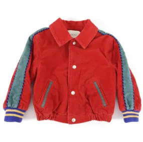 Gucci Corduroy Red Blind For Love Tiger Jacket - 9/12 M