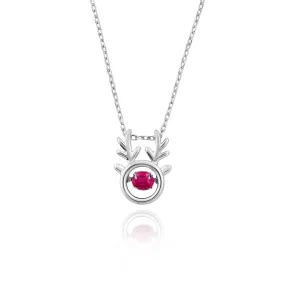 Hara Silver Deer Pendant Necklace