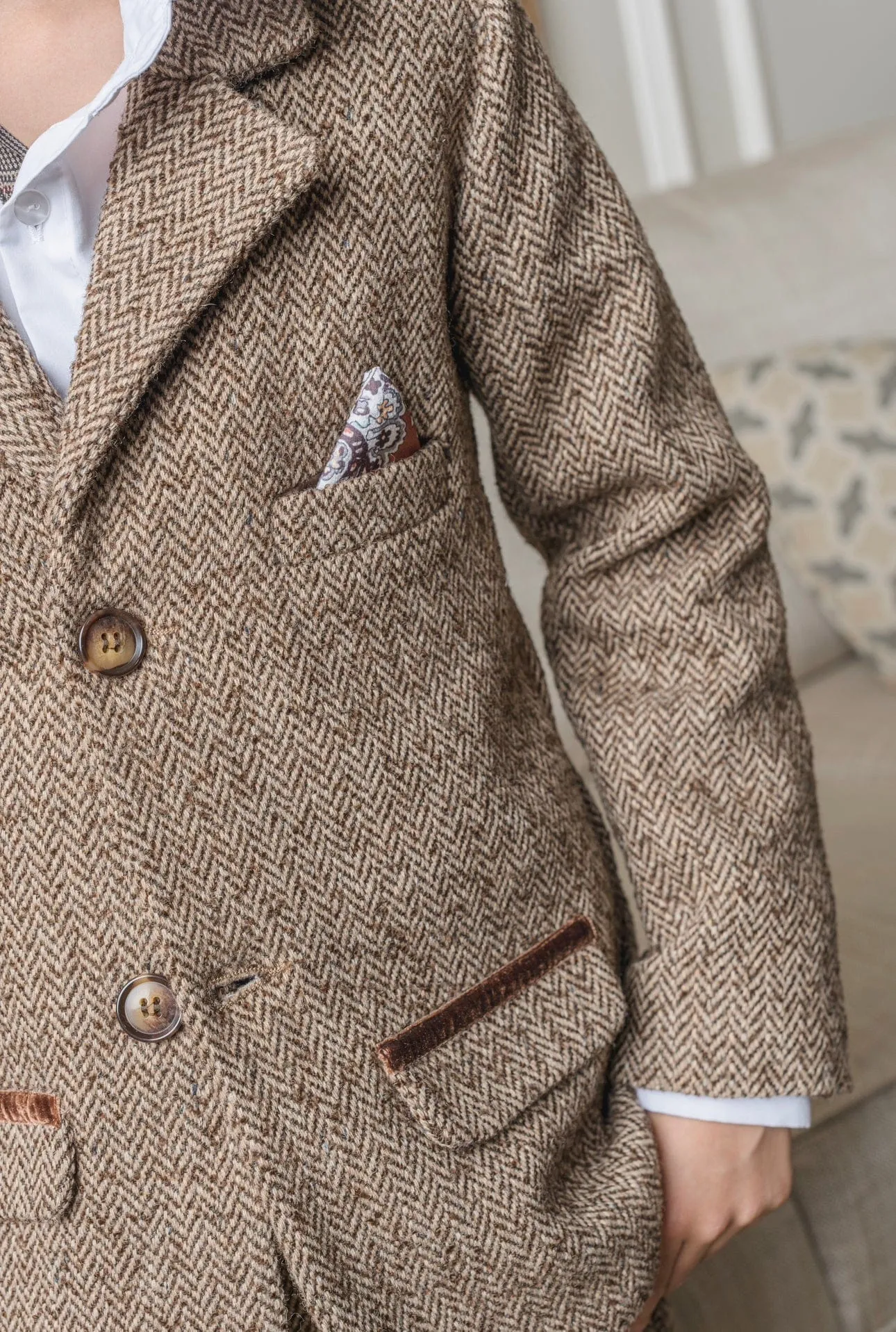 Herringbone Tweed Jacket