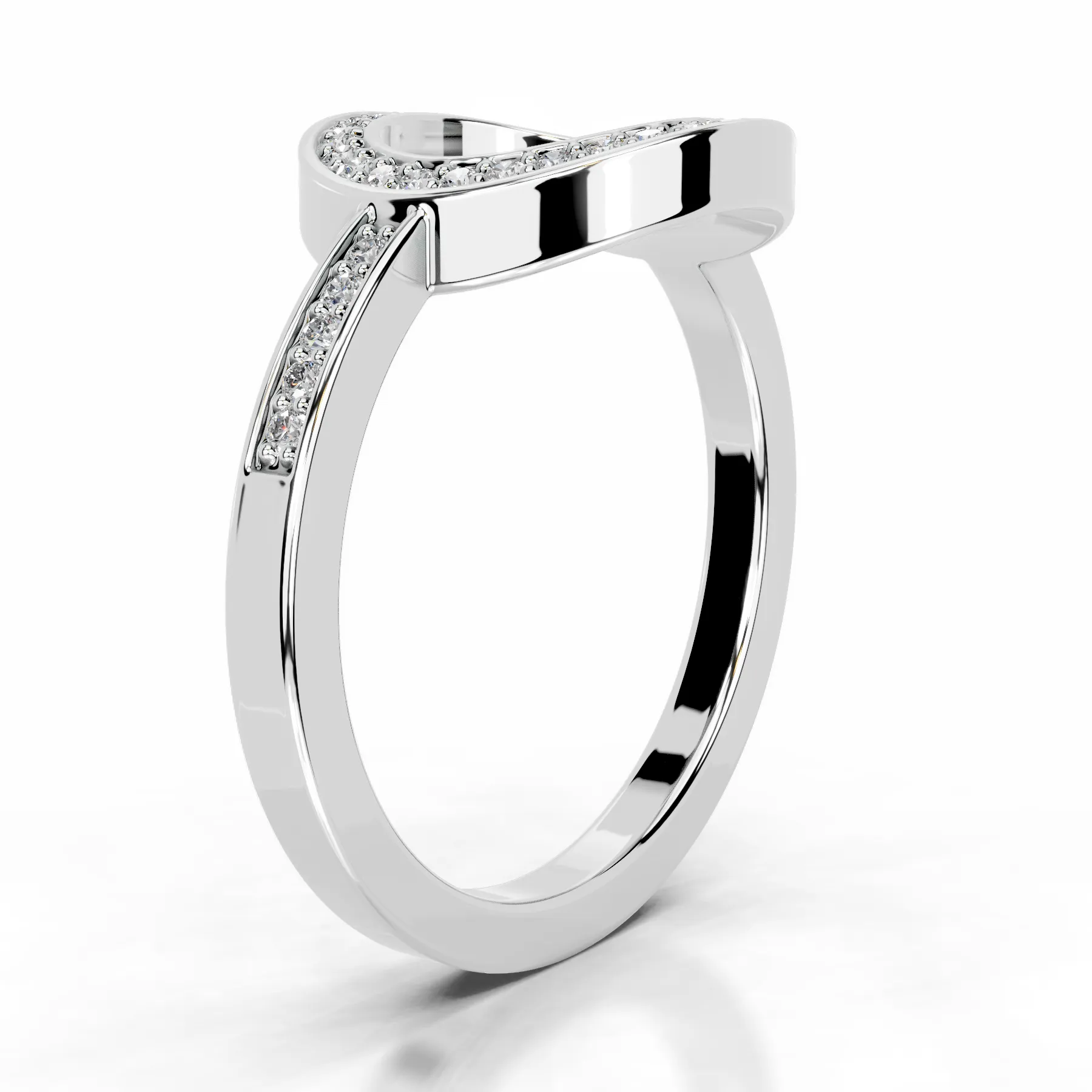 Inessa Diamond Wedding Ring   (0.15 Carat) -18K White Gold