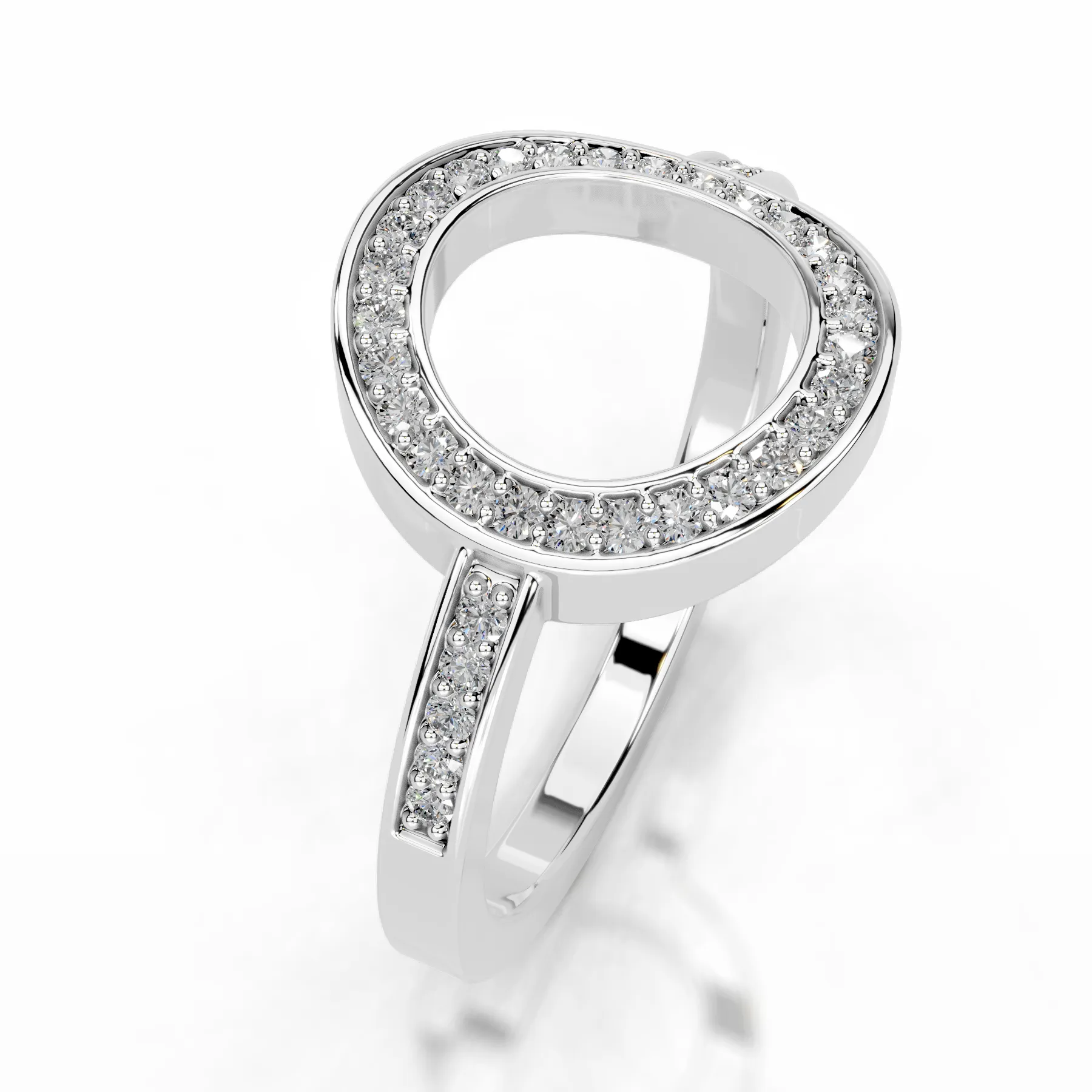 Inessa Diamond Wedding Ring   (0.15 Carat) -18K White Gold