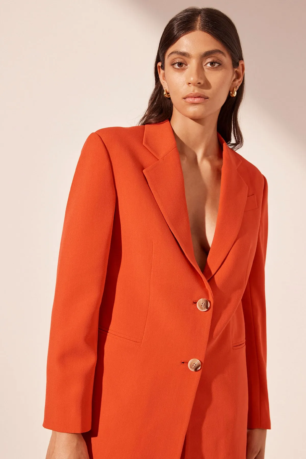 IRENA OVERSIZED TAILORED BLAZER - HIBISCUS