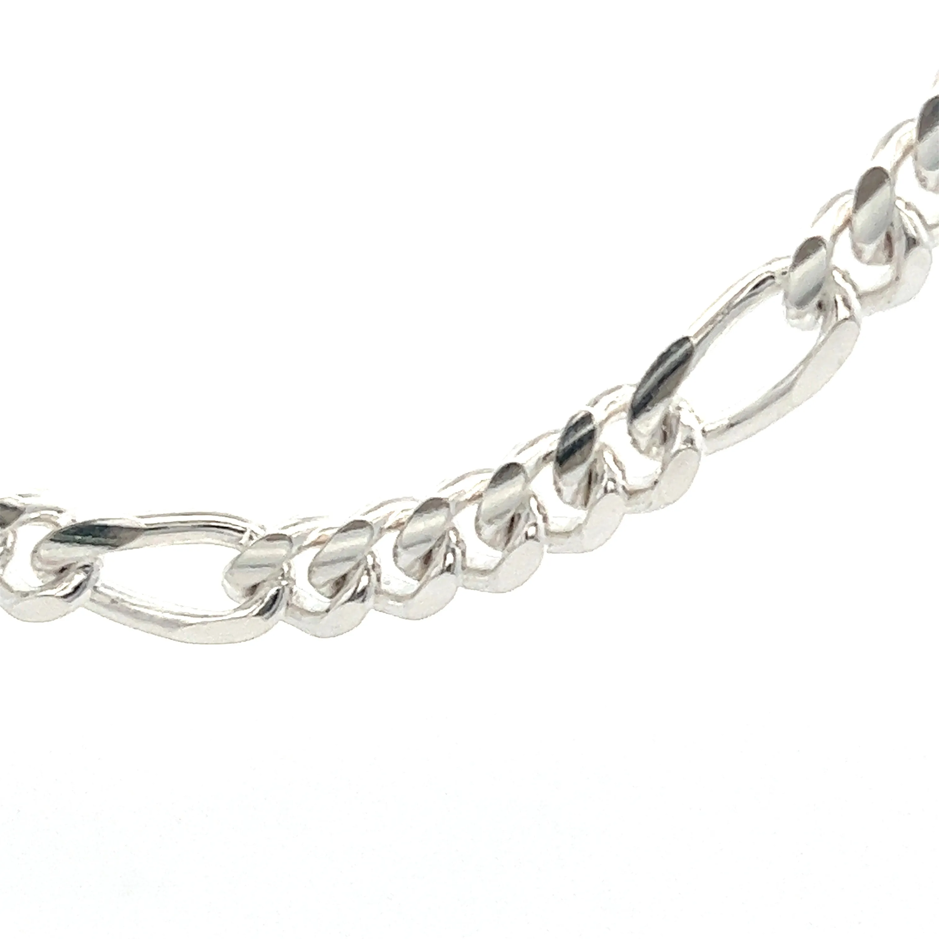 Italian Sterling Silver Men Cuban/Figaro Chain