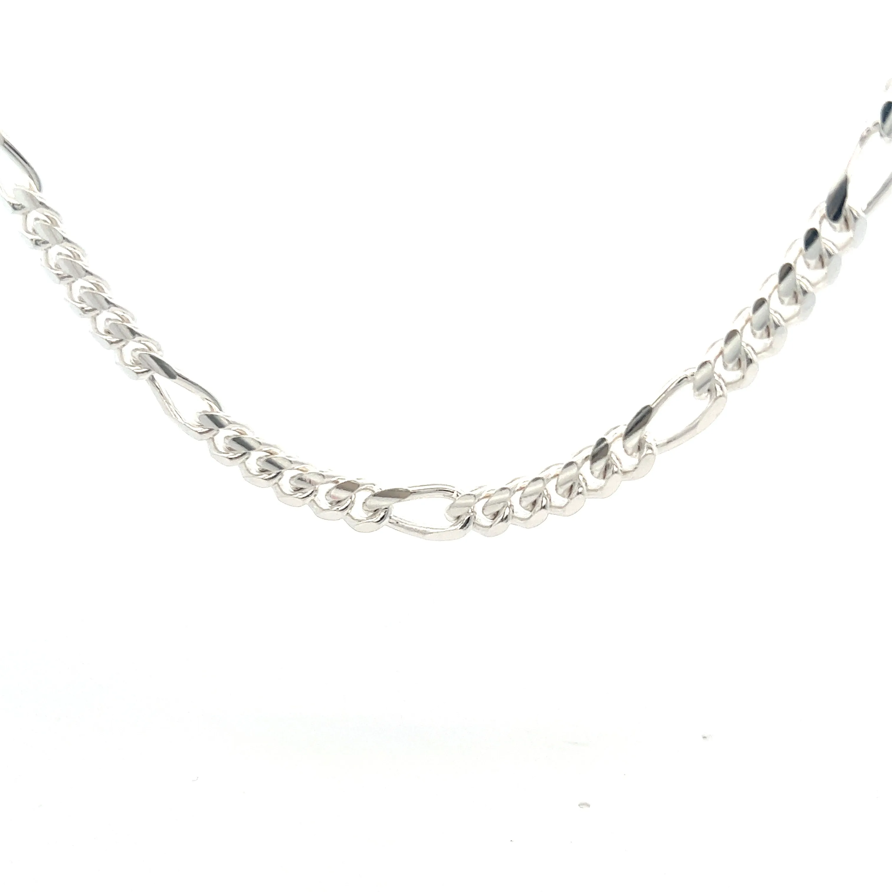 Italian Sterling Silver Men Cuban/Figaro Chain