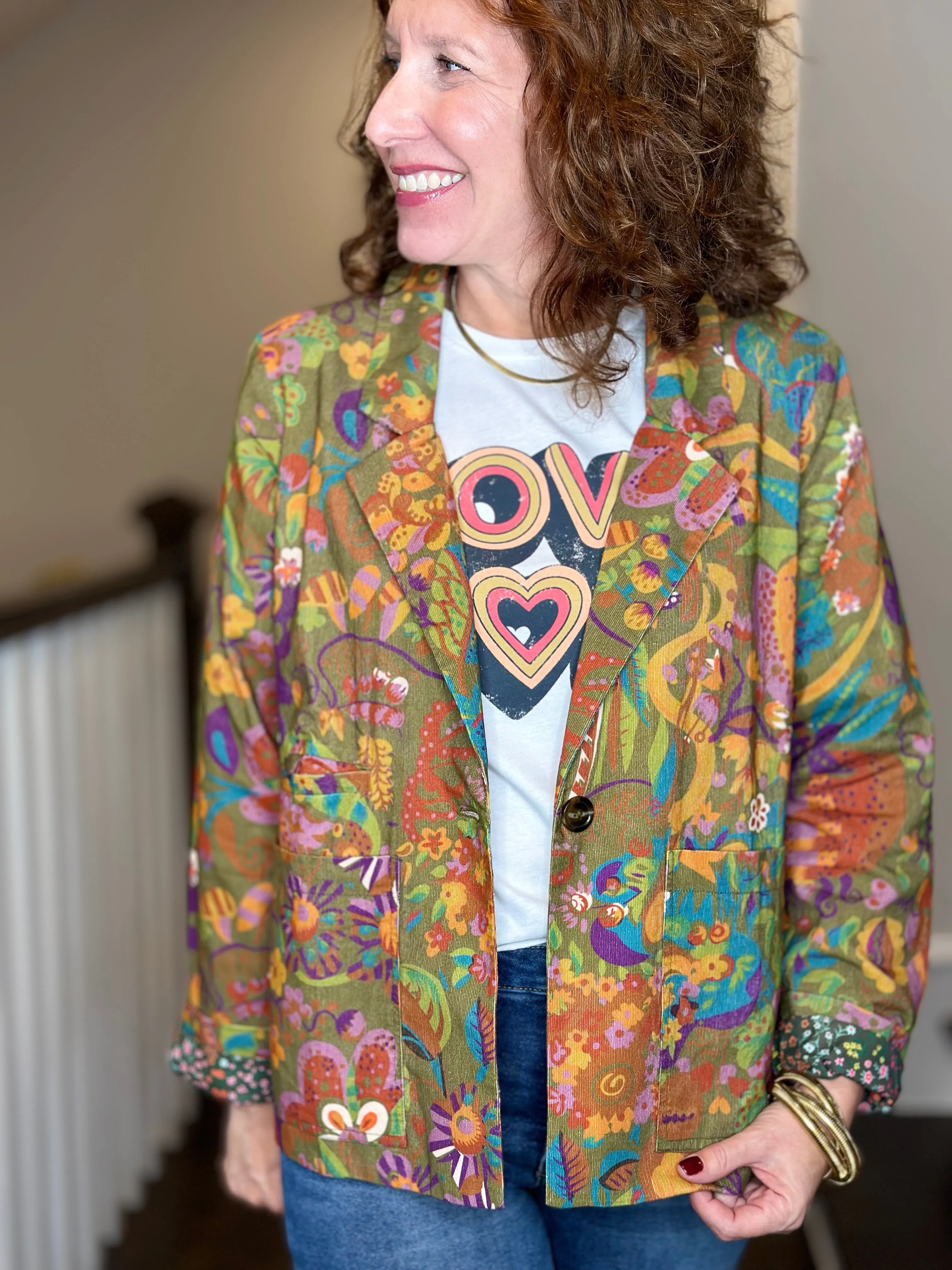 Ivy Jane Corduroy Print Blazer