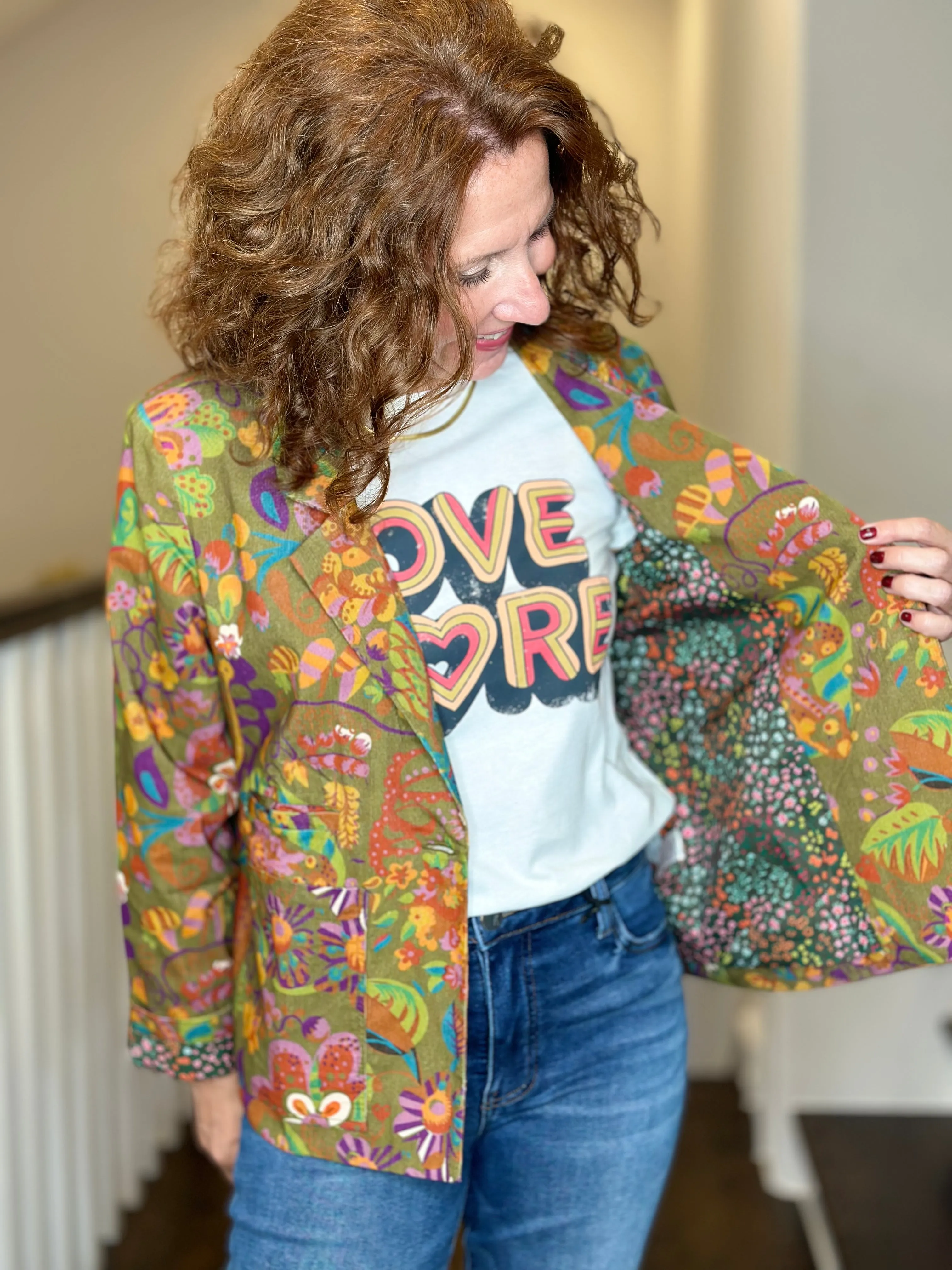 Ivy Jane Corduroy Print Blazer