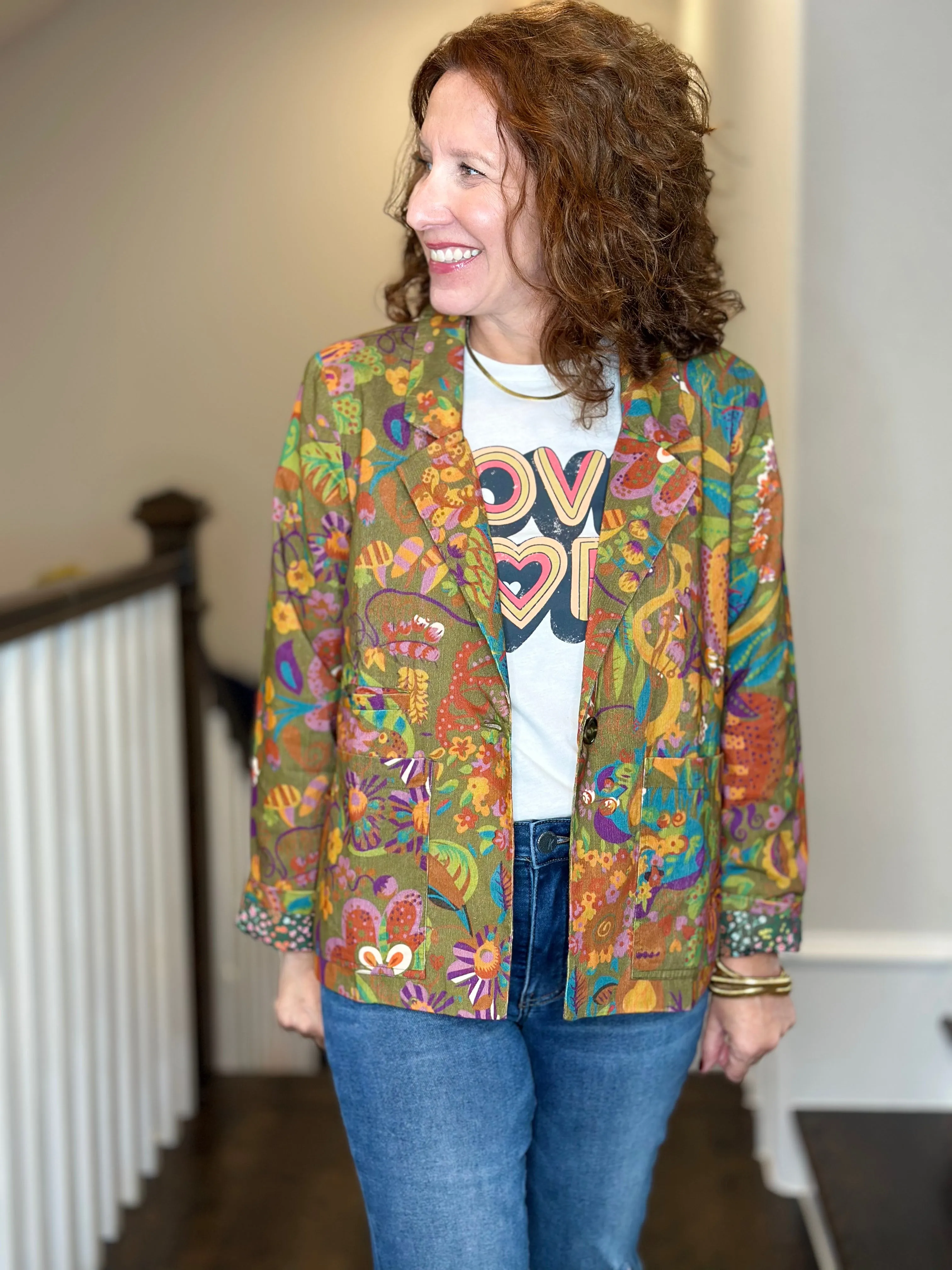 Ivy Jane Corduroy Print Blazer