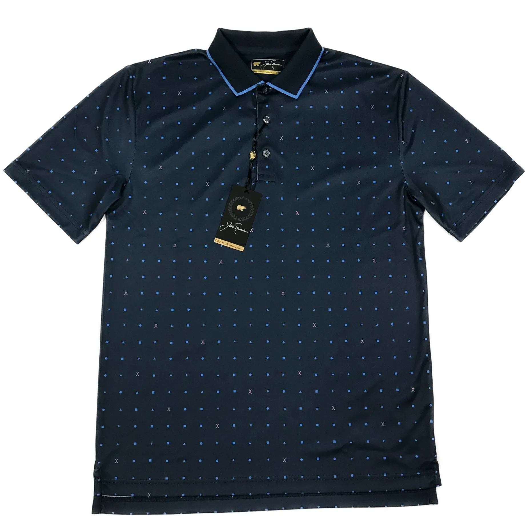 Jack Nicklaus Black Label by Perry Ellis All Over Mini Geo Polo Shirts