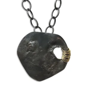 Large Ovid w/Jump Rings Necklace (N1537)