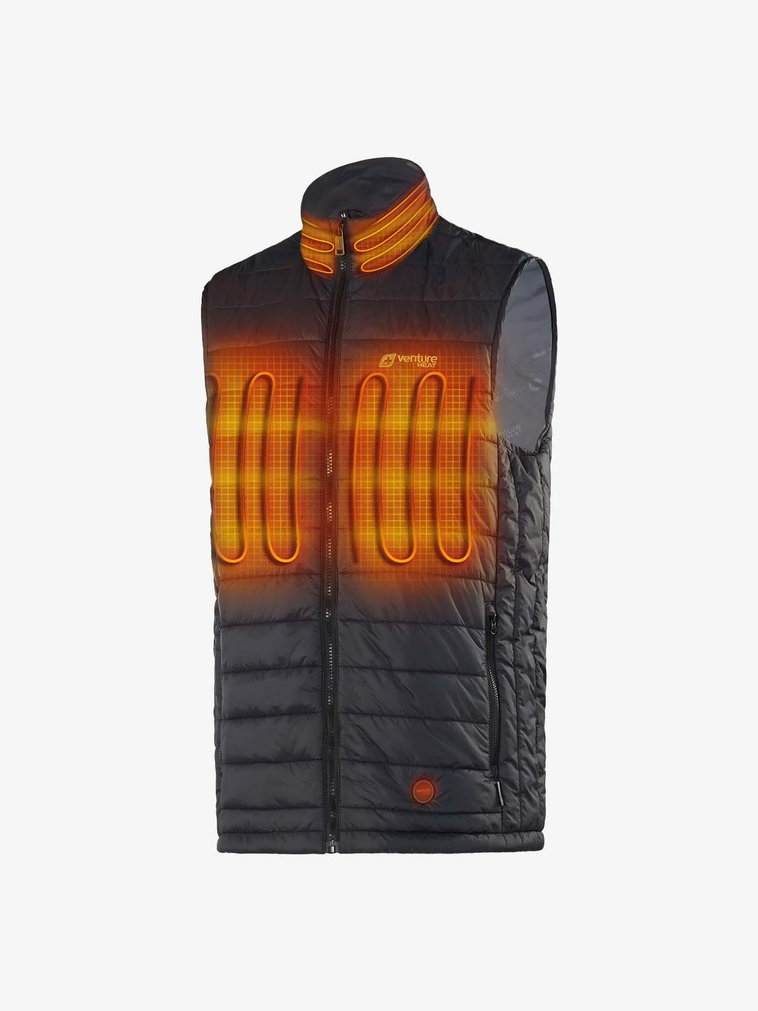 Men's 13W Heated Puffer Vest with HeatSync  - Black