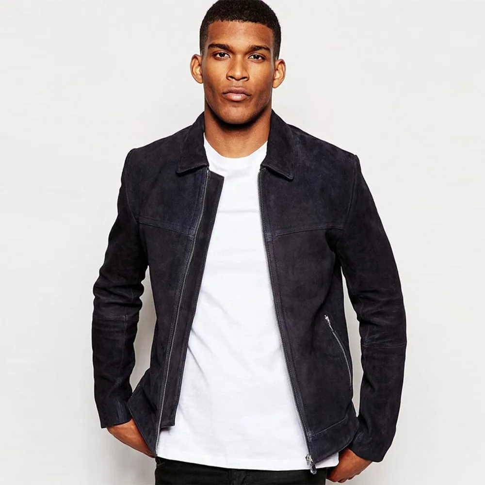 Men's Polo Suede Jacket - Adrian