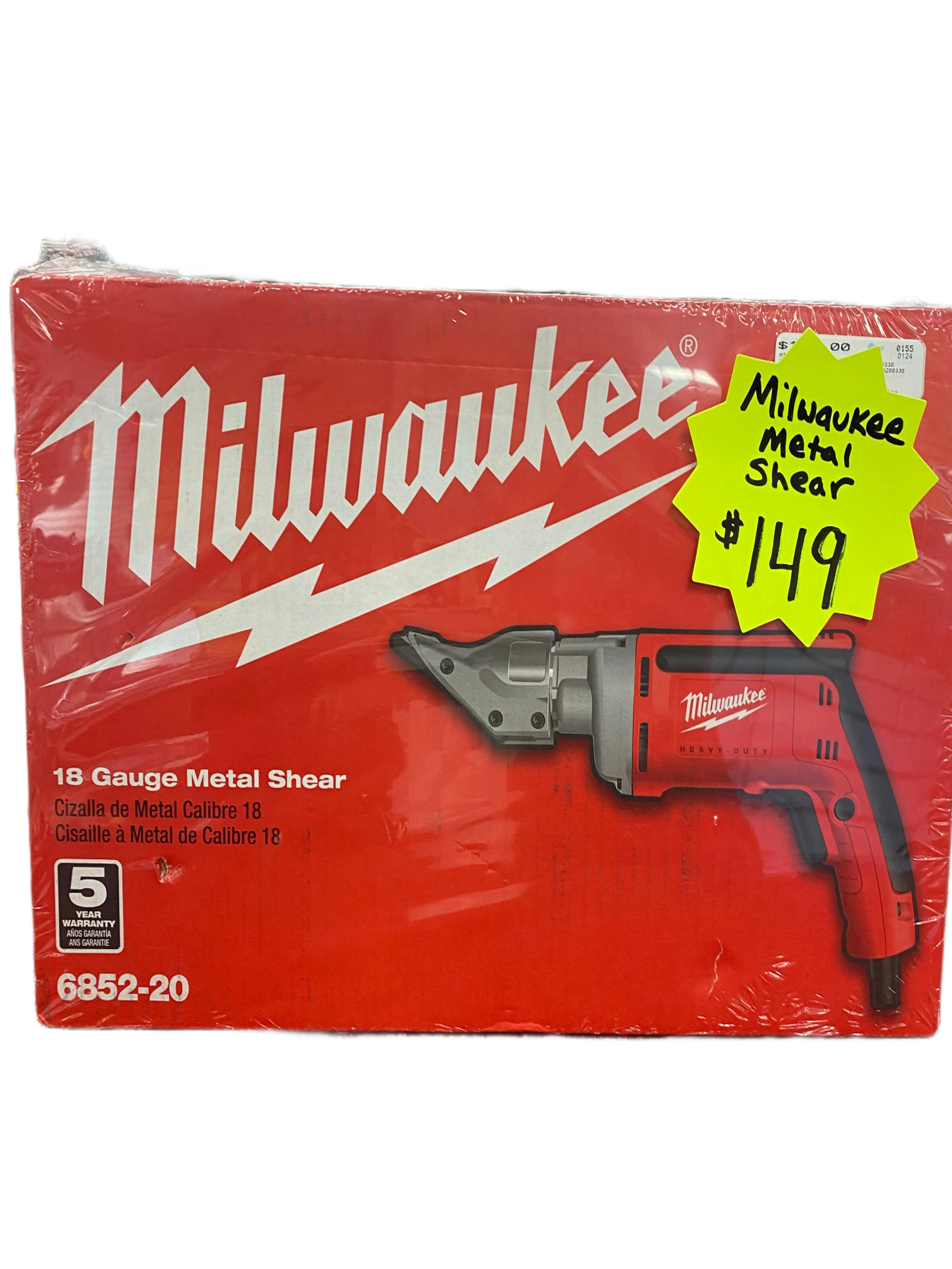 Milwaukee 6852-20 - 18 Gauge 120V 6.8A Corded Shear