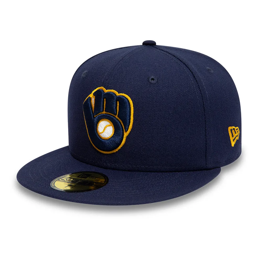 NEW ERA Milwaukee Brewers Authentic On Field Navy 59FIFTY Fitted Cap