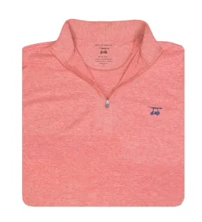 Ocean View Quarter Zip- Heather Coral