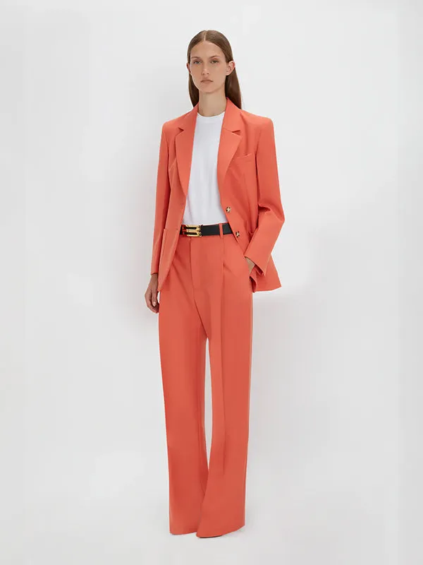 Patch Pocket Jacket in Papaya