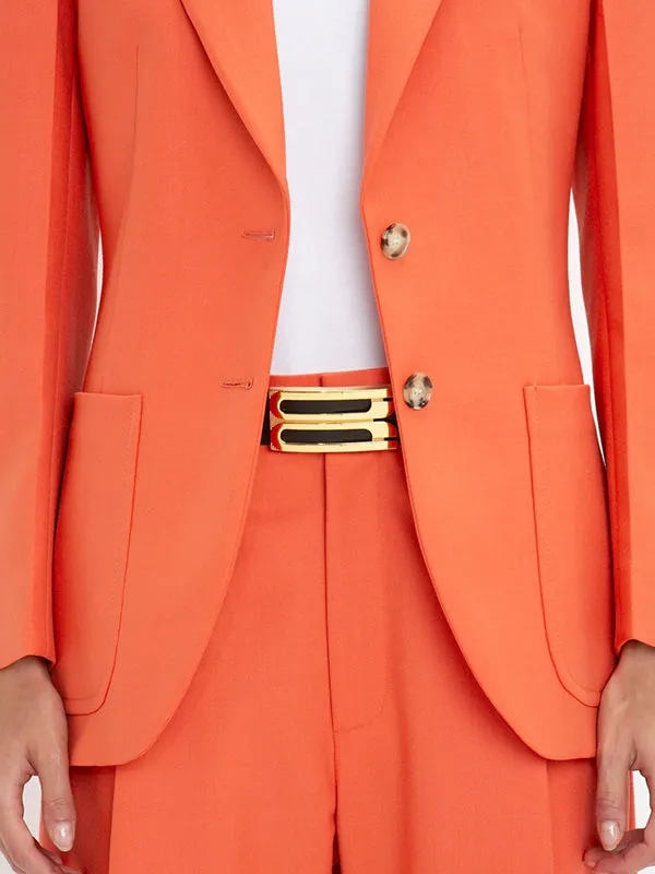 Patch Pocket Jacket in Papaya