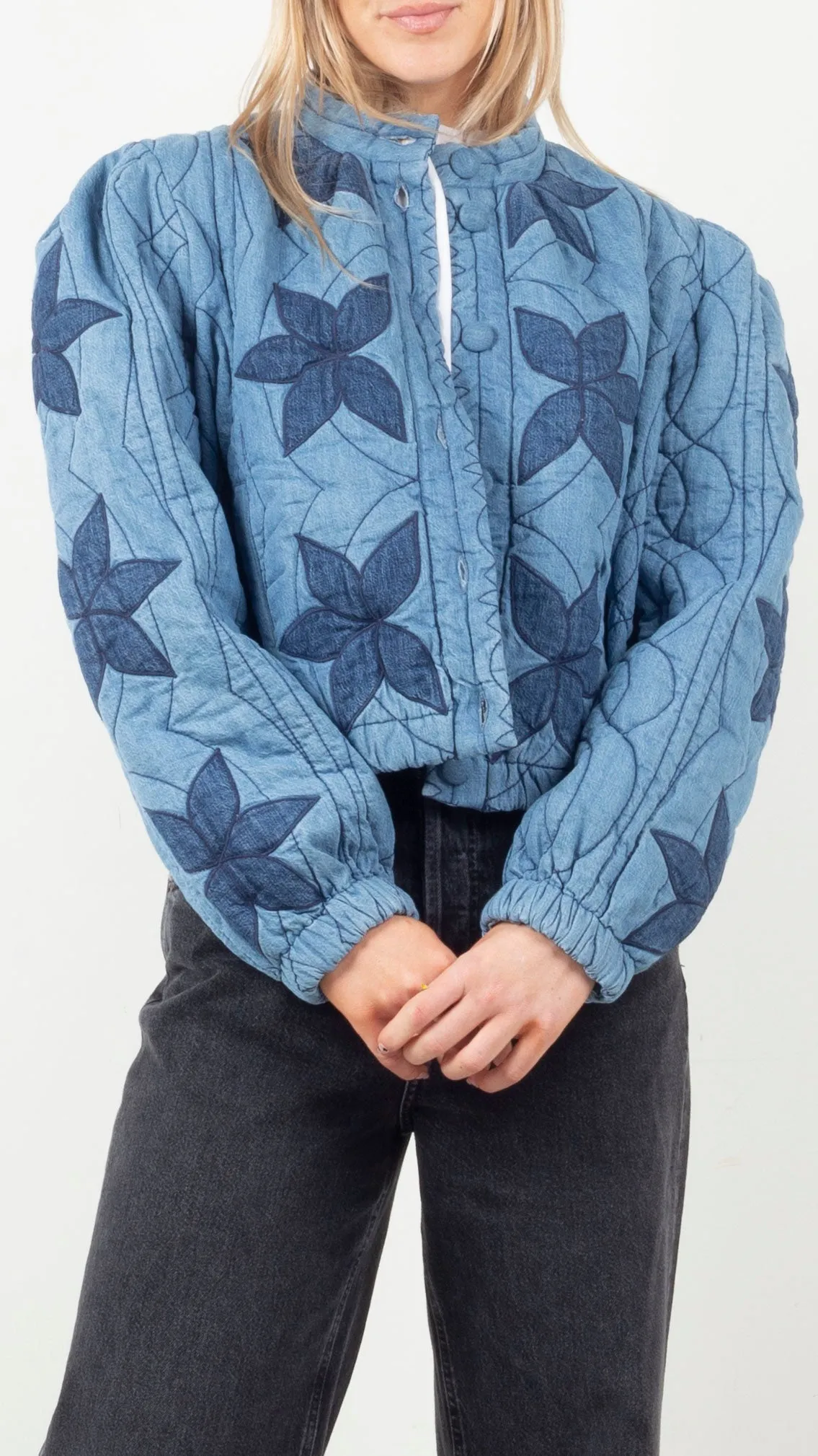 Quinn Quilted Jacket - Indigo Combo