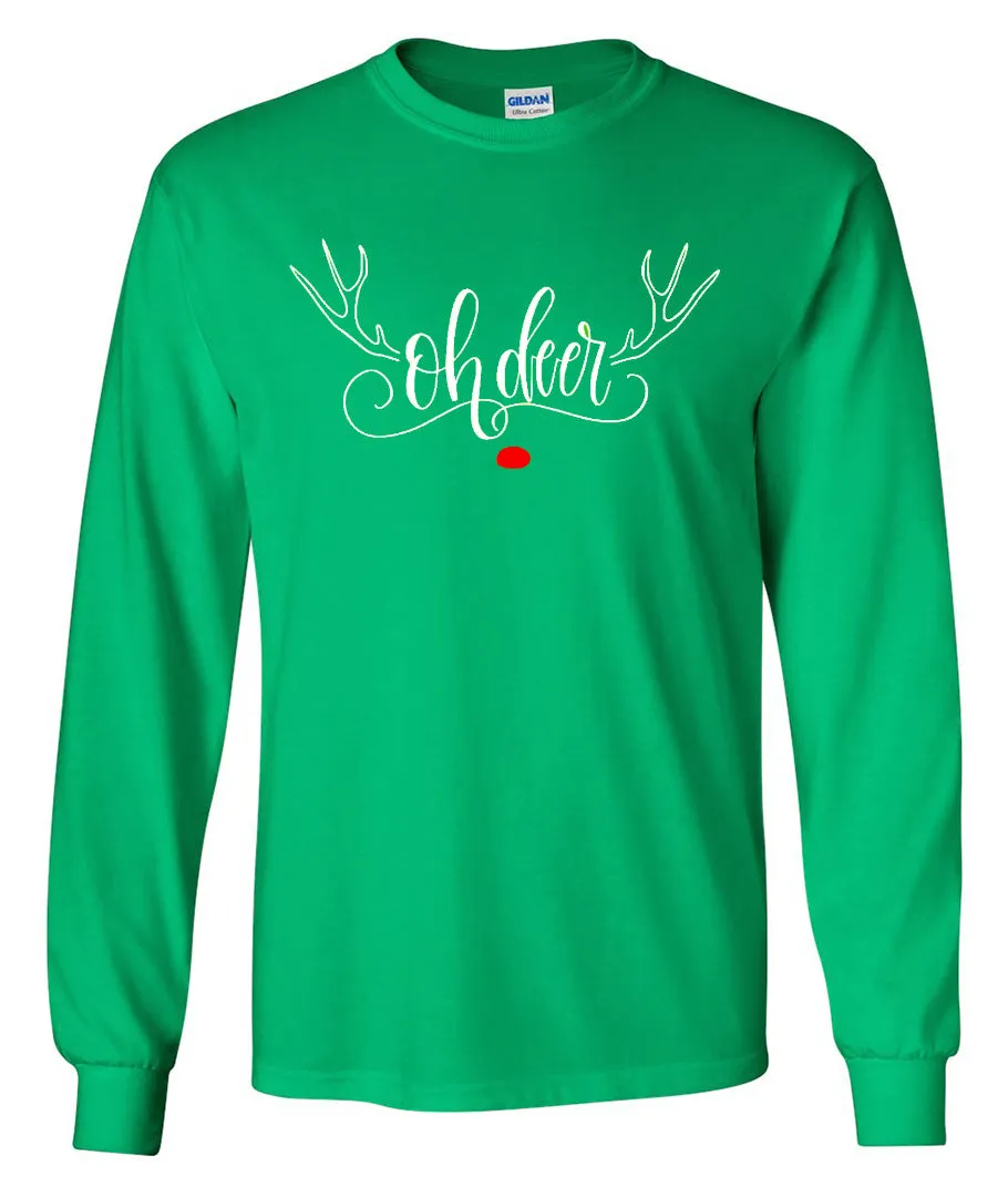 "Oh Deer" - Kelly Green Longsleeves