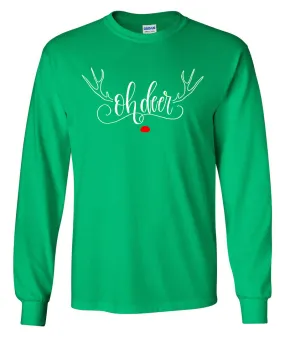 "Oh Deer" - Kelly Green Longsleeves