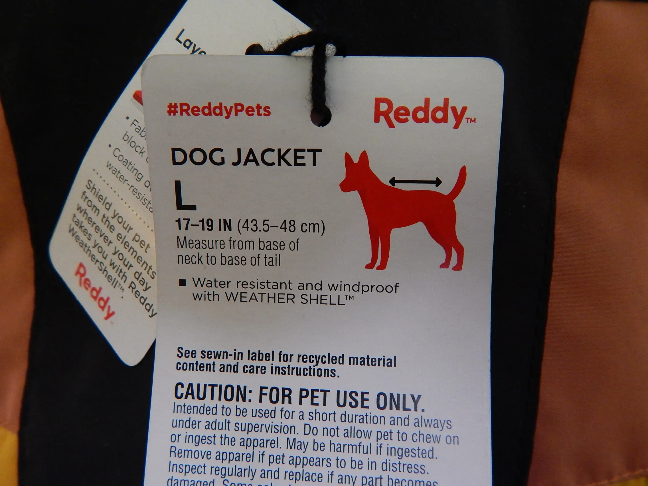 Reddy WeatherShell Dog Jacket - Size Large - BRAND NEW!