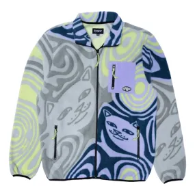 RIPNDIP HYPNOTIC NYLON POCKET JACKET-GRY LAVEND NEON