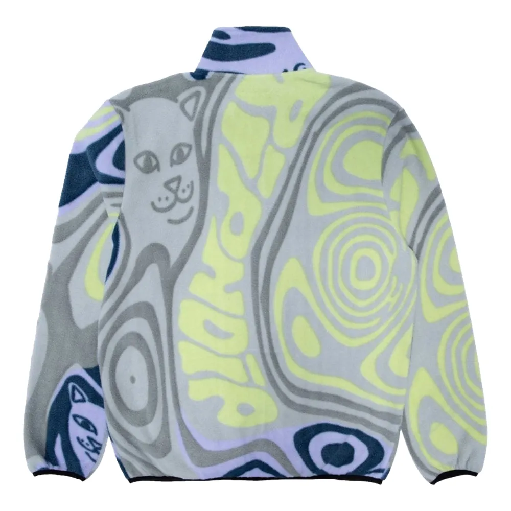 RIPNDIP HYPNOTIC NYLON POCKET JACKET-GRY LAVEND NEON