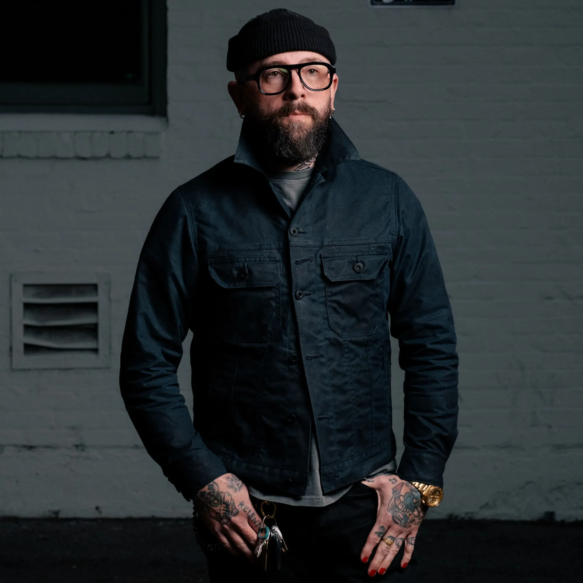 Rogue Territory x Snake Oil Provisions Black Waxed Cruiser Jacket